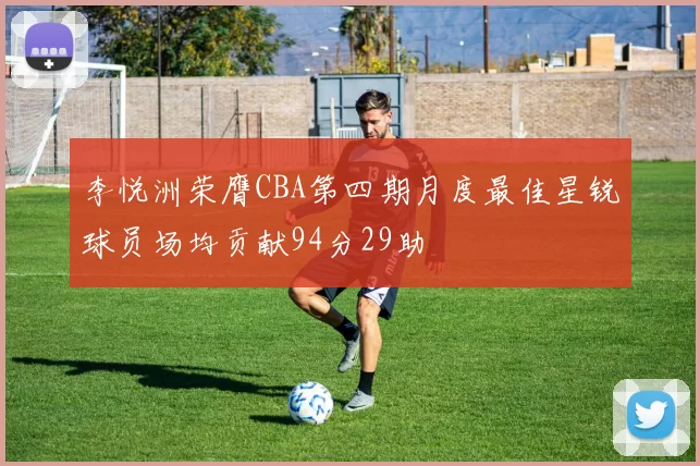 李悦洲荣膺CBA第四期月度最佳星锐球员场均贡献94分29助